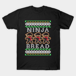 Funny Ninja Bread Gingerbread Ugly Christmas Gift T-Shirt